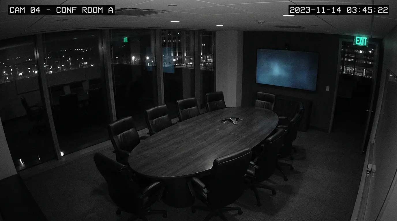 会议室监控画面（暗）